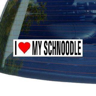 I Love Heart My SCHNOODLE   Dog Breed   Window Bumper Sticker Automotive