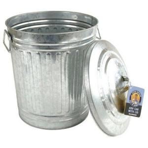 TCG Galvanized Charcoal or Ash Can with Lid SR8012