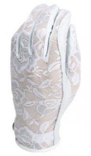Evertan Women's Tan Through Golf Glove Gilded Floral White   Large Left Hand 