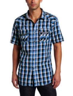 Marc Ecko Cut & Sew Men's Tricolor Gingham Shirt, Electric Blue, XX Large at  Mens Clothing store: Button Down Shirts