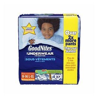 Goodnites Goodnites Boys Underwear for Nighttime, Big Pack, Large/Extra Large 27 ct (Quantity of 2): Health & Personal Care