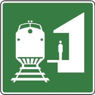 Street & Traffic Sign Wall Decals   Train Station Symbol Sign   24 inch Removable Graphic   Prints