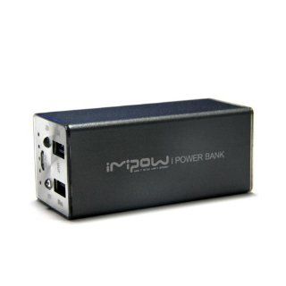 Imipow IM606 (Dark Grey/Black Color) 11200mAh External Battery Pack Power Bank Charger with built in Flashlight and 2 Connectors / for Apple: iPhone 5 4S 4,iPod,New ipad,iPad mini,iPad 2; / Most Android Phones and Tablets: Samsung Galaxy S3, Galaxy Note 2,