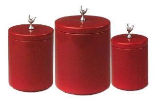 Rooster Canister Set Red 33 573: Food Canisters: Kitchen & Dining
