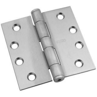 Stanley National Hardware 4 in. x 4 in. Satin Stainless Steel Standard Weight Non Ferrous Hinge RPF191 4 STD WT HGE SS S