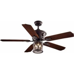 Hampton Bay Milton 52 in. Indoor/Outdoor Oxide Bronze Patina Ceiling Fan AC370 OBP