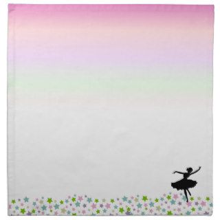 Ballet Dancer Dancing amongst the stars   pink Napkin