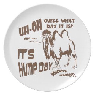 Hump Day Wednesday Funny Camel Dinner Plate