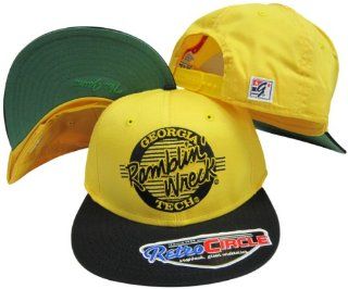 Georgia Tech Yellow Jackets Ramblin' Wrec" Cirlce Snapback Adjustable Snap Back Hat / Cap  Sports Fan Baseball Caps  Sports & Outdoors