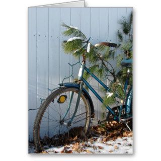 Winter Bicycle Christmas Card