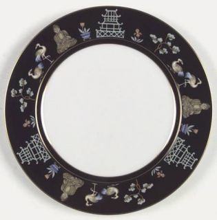 Fitz & Floyd Chinoiserie Dinner Plate, Fine China Dinnerware   Pagoda,Buddha,Bir