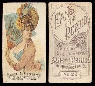1889 Allen & Ginter N7 Fans of the Period (Non Sports) Card# 27 bluebird in hat Good Condition: Toys & Games