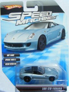 Hot Wheels Speed Machines Ferrari 599 GTB Fiorano Light Blue/Black: Toys & Games