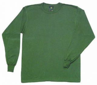 Fox Long Sleeve T Shirt, Olive Drab, Large Clothing