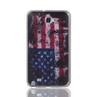 Best Smoke Mist Retro USA American Flag soft TPU case cover for Samsung Galaxy Note i9220 N7000: Cell Phones & Accessories