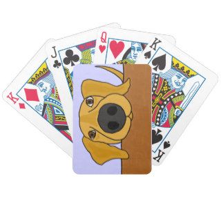 XX  Funny Dog Begging at the Table Cartoon Playing Cards