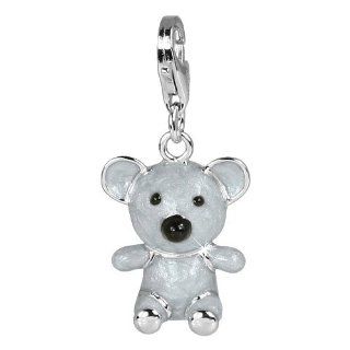 SilberDream Charm koala bear enamel, 925 Sterling Silver Charms Pendant with Lobster Clasp for Charms Bracelet, Necklace or Charms Carrier FC608 SilberDream Jewelry