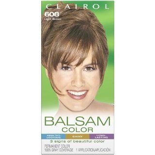 Clairol Balsam Hair Color   Light Brown (608) : Chemical Hair Dyes : Beauty