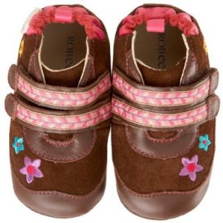 Robeez Mini Shoez Flower Boot (Infant/Toddler),Brown,3 6 Months (2 M US Infant) Shoes