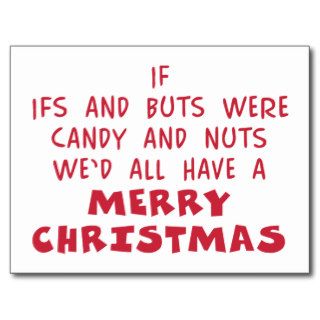 Candy & Nuts Merry Christmas   Humor Gift Postcard
