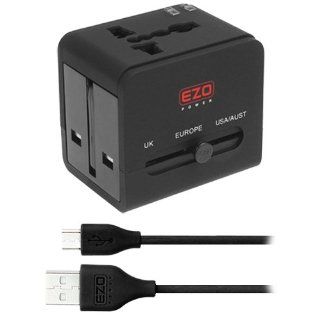 EZOPower Globetrotting Wall Travel Charger with 2.1A Dual USB Port + 10 Feet Black Micro USB Cable for HTC One mini 2, Desire 610, One (M8), Desire / Desire 601, One Max, One Mini, One (M7) Cellphone Smartphone Tablet and more: Cell Phones & Accessorie