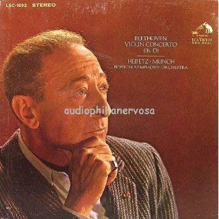 Beethoven: Violin Concerto in D / Jascha Heifetz, Violin, with Charles Munch & The Boston Symphony Orchestra: Music