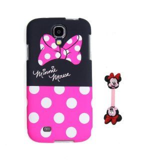 Euclid+   Rose Red and Black Disney Minnie Mouse Style Hard Case Cover for Samsung Galaxy S4 SIV I9500 with Minnie Mouse Style Cable Tie: Electronics