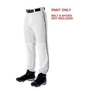 Don Alleson 605PLPY Youth Double Knit Polyester Baseball Pants White/Black Size X Small : Baseball Equipment : Sports & Outdoors