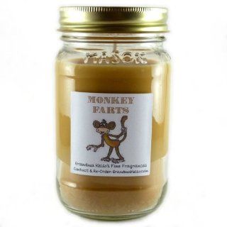 Monkey Farts Soy Candle Large 16 Ounces, Fresh Tropical Scent Made With A Blend Of Pineapple, Grapefruit, Banana, Green Apple, Coconut, Kiwi, Strawberry And Vanilla Fragrances, An Excellent Gag Gift Or Novelty Item, Long Lasting Burn Time With This Premium