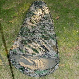 Outdoor Camouflage Mommy Shaped Camping Warm weather Sleeping Bag Army Green  Sports & Outdoors