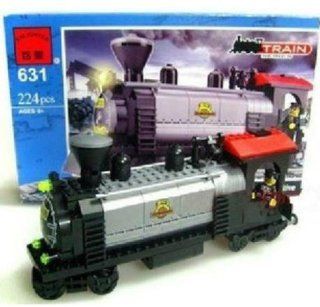 Enlighten 631 DIY Educational Train Series Heavy Duty Steam Locomotive 224PCS With Assembles Particles Blocks Bricks Toys: Toys & Games