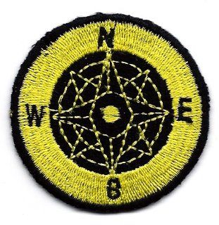 Compass Embroidered Iron On for T Shirt Patch Applique ~ Direction ~ North South East West ~ navigational instrument: Everything Else