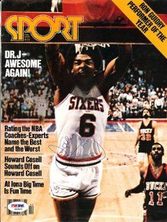 Julius Erving Autographed Magazine Cover 76ers PSA/DNA #S63192: Sports Collectibles