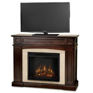 Real Flame Rutherford Electric Fireplace in Dark Mahogany   Electric Stoves