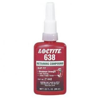 Loctite 638 High Strength Retaining Compound, 10 mL Bottle, Green: Industrial & Scientific