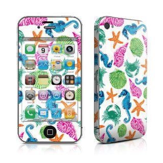 Sea Life Design Protective Decal Skin Sticker (High Gloss Coating) for Apple iPhone 4 / 4S 16GB 32GB 64GB: Cell Phones & Accessories