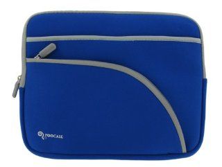 Netbook Neoprene Sleeve Case for MSI Wind U100 641US 10 Inch (Invisible Zipper Tri Pocket   Dark Blue): Computers & Accessories