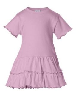Rabbit Skins Toddler Girls Ruffled Romper Dress (Raspberry) (5/6): Playwear Dresses: Clothing