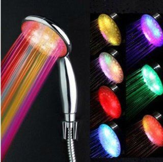 Londeed (Tm) Rainbow Colorful LED Handheld Showerhead Ld8008 a24, Shower Head Romantic Lights Water Home Bath   Hand Held Showerheads