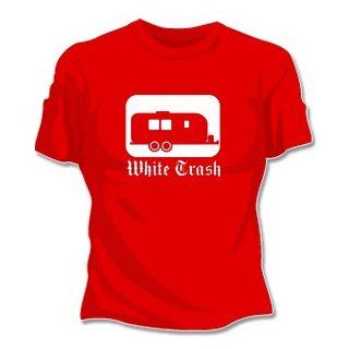 White Trash Girls T Shirt (Red) #648 (Girls Medium): Clothing