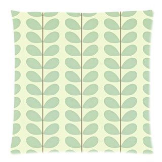 Panbox Orla Kiely Elegant Leaf Nature Style Decorative Throw Pillow Cover   18"x18"  Tiffany Blue   Warm Pillow