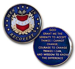 Men in Recovery / Blue Coin Medallion   Alcoholics Anonymous   Narcotics Anonymous : Other Products : Everything Else