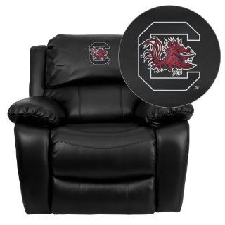 Flash Furniture South Carolina Gamecocks Embroidered Black Leather Rocker Recliner   Collegiate Furniture South Carolina Gamecocks