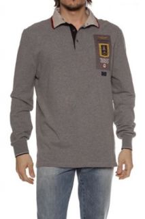 Aeronautica Militare Long Sleeve Polo Shirt, Color: Grey, Size: 3XL at  Mens Clothing store: