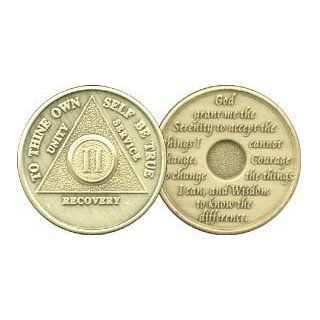 2 Year Bronze AA (Alcoholics Anonymous)   Sober / Sobriety / Birthday / Anniversary / Recovery / Medallion / Coin / Chip: Everything Else