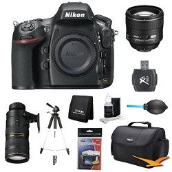Nikon D800E 36.3 MP CMOS FX Format Digital SLR Camera Body 85mm and 70 200mm Len