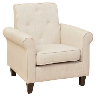 Home Loft Concept Marshall Tufted Fabric Club Chair W6254129 Color: Linen Beige