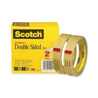 Scotch Double Sided Tape 665 2P34 36, 3/4 inch x 1296 Inches, 2 Pack : Clear Tapes : Office Products