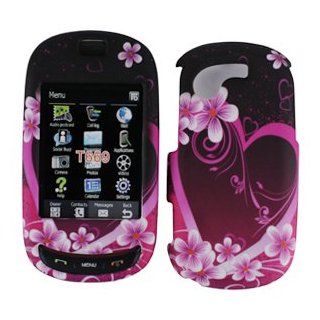 For T mobil Samsung T669 Gravity T Accessory   Purple Heart Designer Protective Hard Case Cover: Cell Phones & Accessories