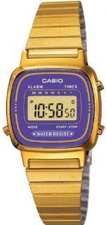 Casio #LA670WGA 6 Women's Gold Tone Chronograph Alarm LCD Digital Watch: Casio: Watches